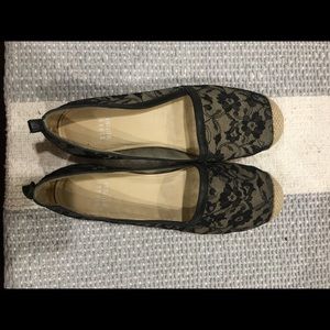 Stuart Weitzman Meshuga Lace Espadrilles Flats